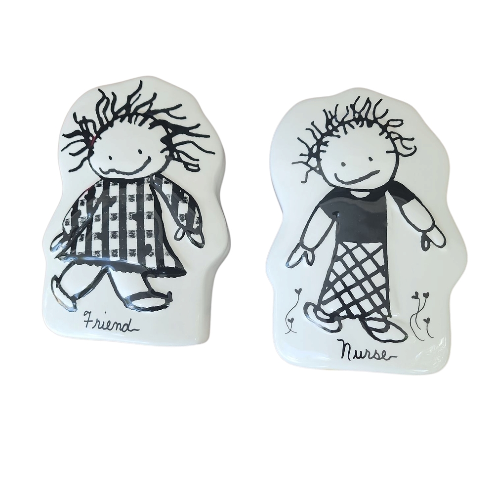 Black and White Ceramic Vase Great Gift